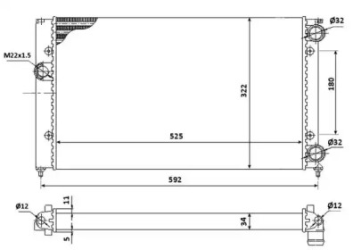 WILMINK GROUP wg1721929 -  Радиатор, охлаждение двигателя